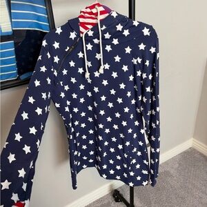 AMPERSAND AVE Navy Star Double Hoodie